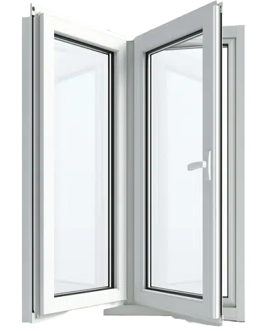 Modern smart glass window frames open